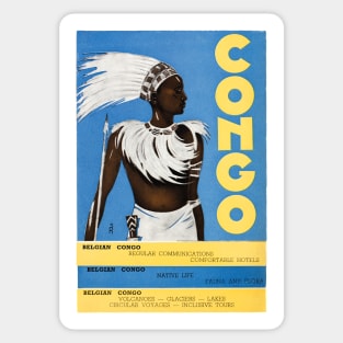 Vintage Travel Poster Congo Sticker